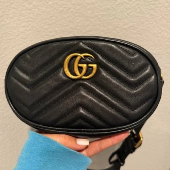 Black Quilted Leather Crossbody Bag - Picture 11 of 16